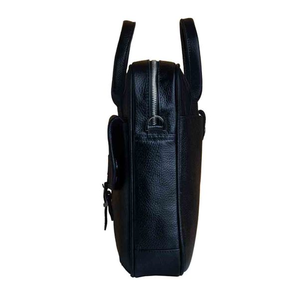 کیف دوشی اسپرت چرم طبیعی آروین چرم قهوه‌ای AR-125 arvinleather