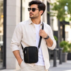 کیف دوشی چرم طبیعی آروین چرم کد AR-138