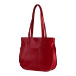 کیف دوشی زنانه قرمز چرم طبیعی آروین چرم کدAR-190 arvinleather