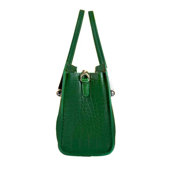 کیف دوشی زنانه چرم طبیعی سبز آروین چرم کد AR-1521 arvinleather