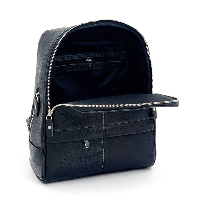 کوله پشتی چرم طبیعی آروین چرم مشکی AR-504