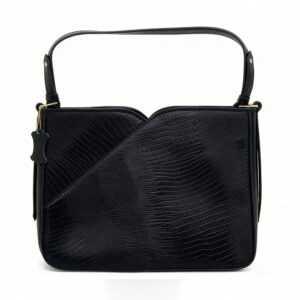 کیف دوشی زنانه چرم طبیعی آروین چرم کد AR-103 مشکی