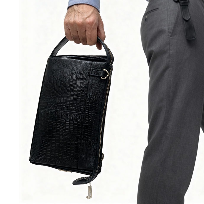 کیف کلاچ چرم طبیعی آروین چرم